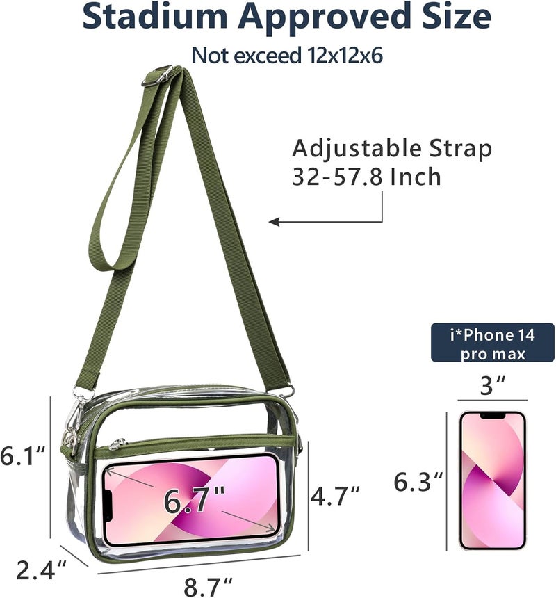 Packism Clear Bag for Stadium Events - Clear Purses for Women Stadium Crossbody Concert Bag for Game Day, Sports, Festival - Image 4
